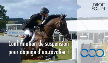 suspension pour dopage, BBP Avocats Paris, expert en droit équin